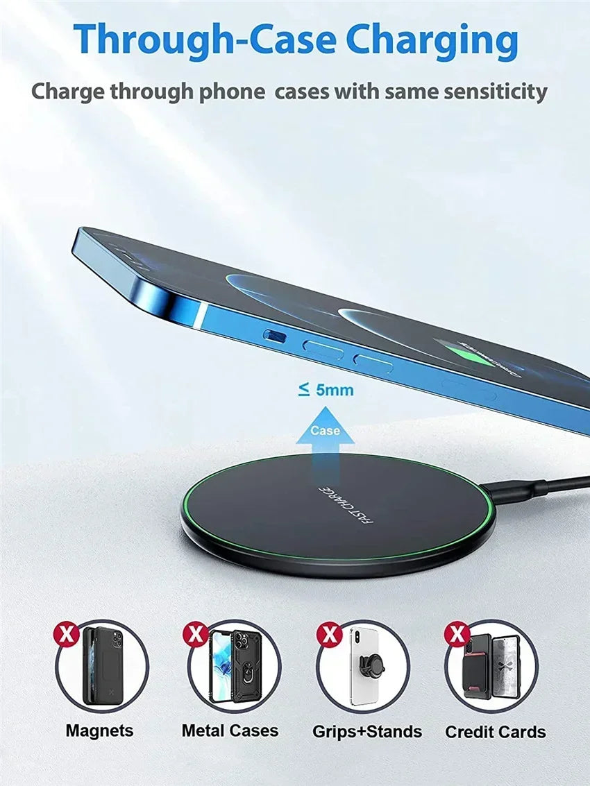 30W Fast Wireless Charging Pad - Premium Chargers & Powerbanks from Dressmycell.com - Just $15! Shop now at Dressmycell.com