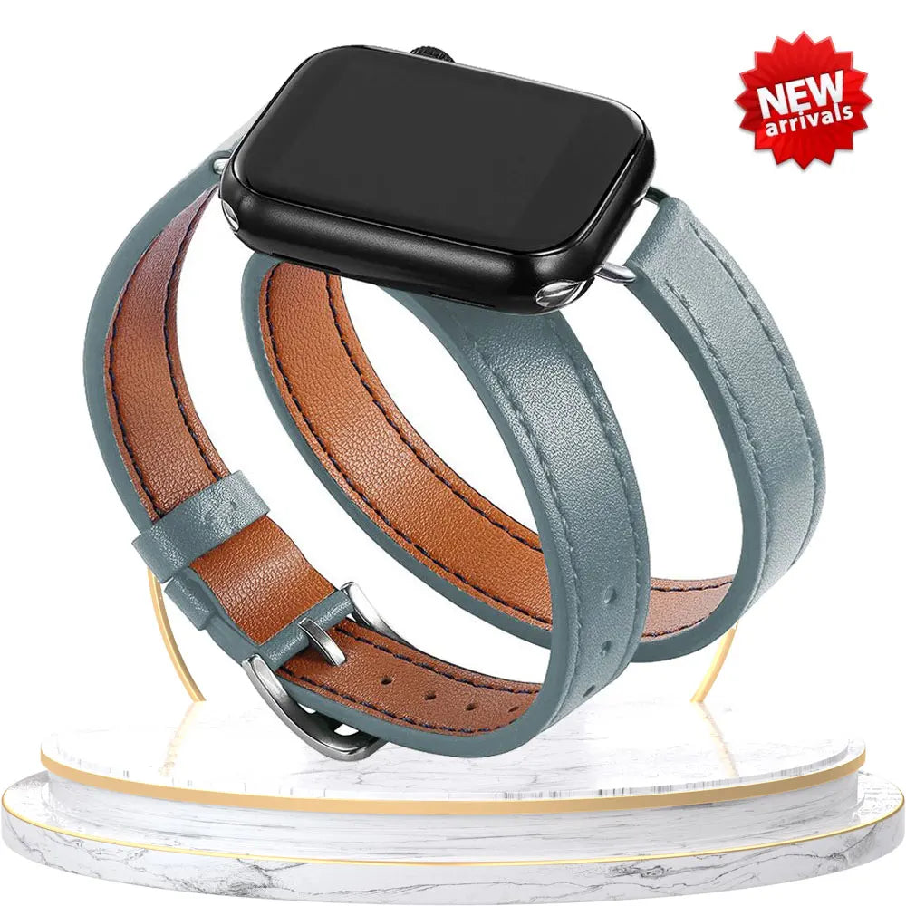 Leather Strap Band Replacement for Apple Watch - Premium Apple Watch Accessories from Dressmycell.com - Just $16! Shop now at Dressmycell.com