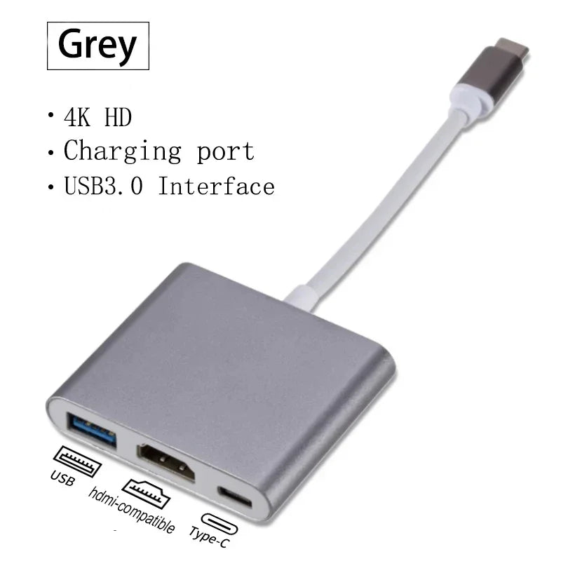 3 IN 1 USB C  Hub to HDMI USB 3.0 PD - Premium Electronics from Dressmycell.com - Just $19.99! Shop now at Dressmycell.com