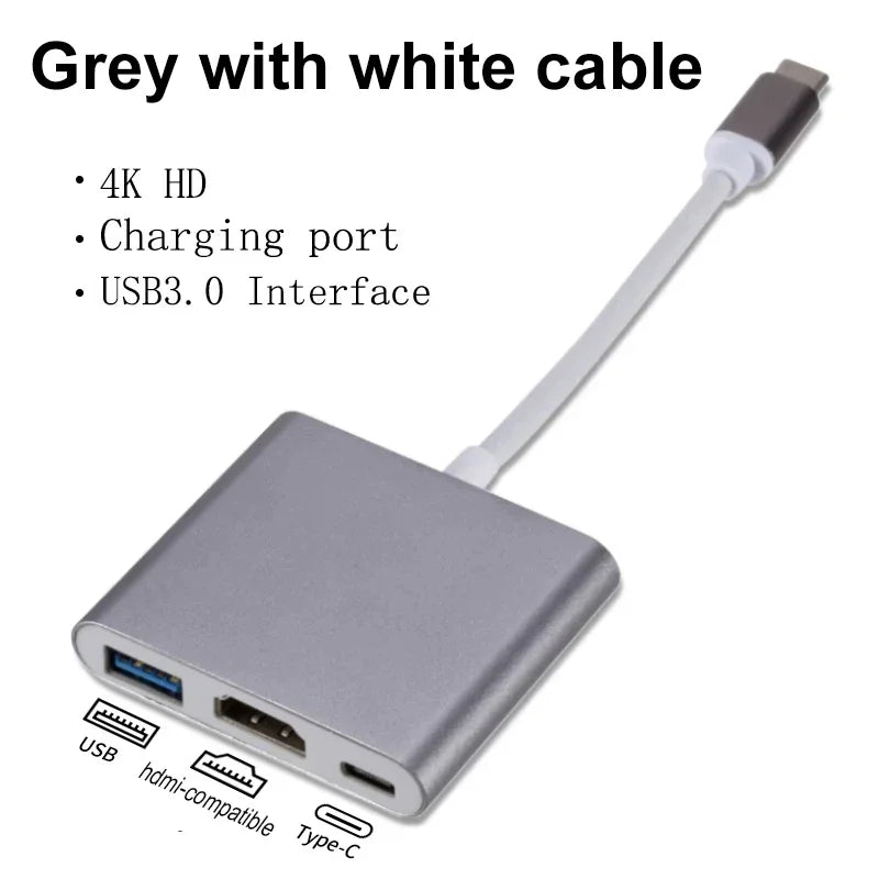 3 IN 1 USB C  Hub to HDMI USB 3.0 PD - Premium Electronics from Dressmycell.com - Just $19.99! Shop now at Dressmycell.com