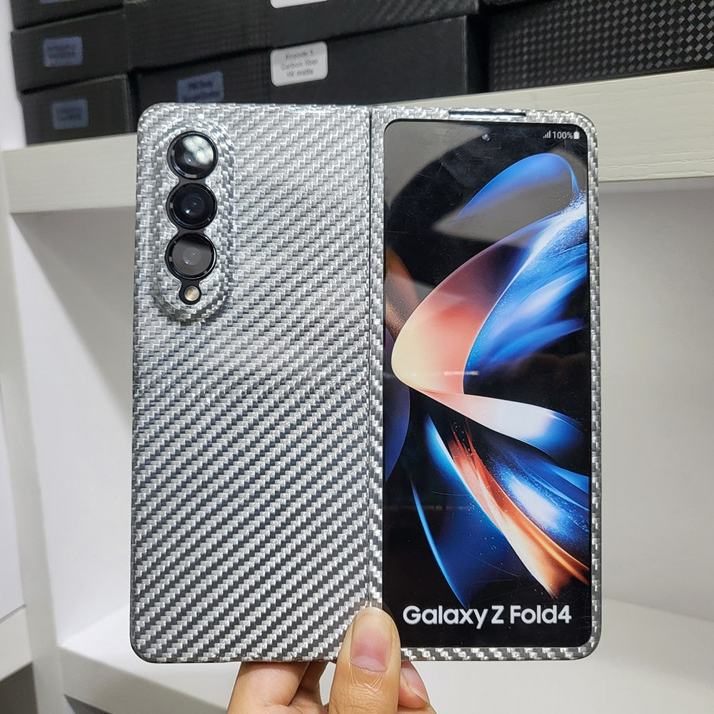 Real Carbon Fiber Case For Samsung Galaxy Z Fold - Premium Mobile Phone Cases from Dressmycell.com - Just $50! Shop now at Dressmycell.com