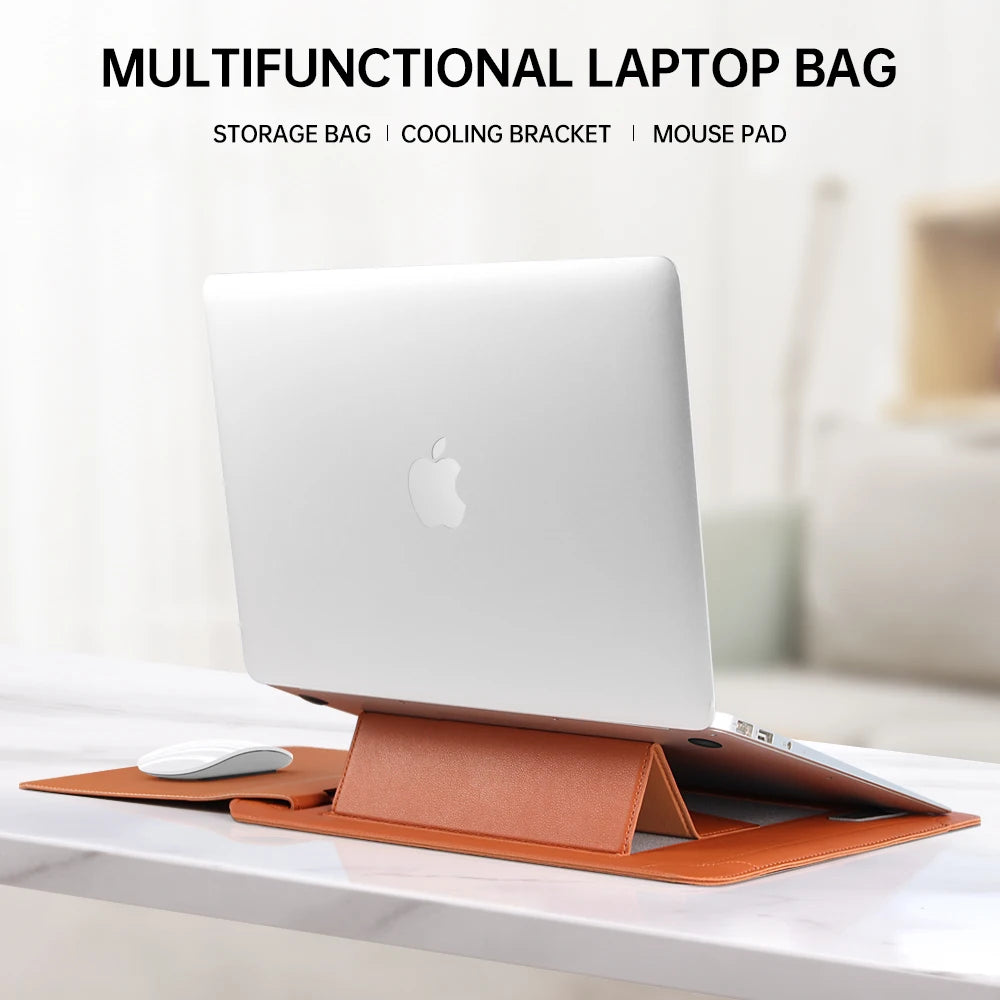 PU Leather Liner Sleeve For MacBook and Laptops - Premium Laptop Bags from Dressmycell.com - Just $60! Shop now at Dressmycell.com