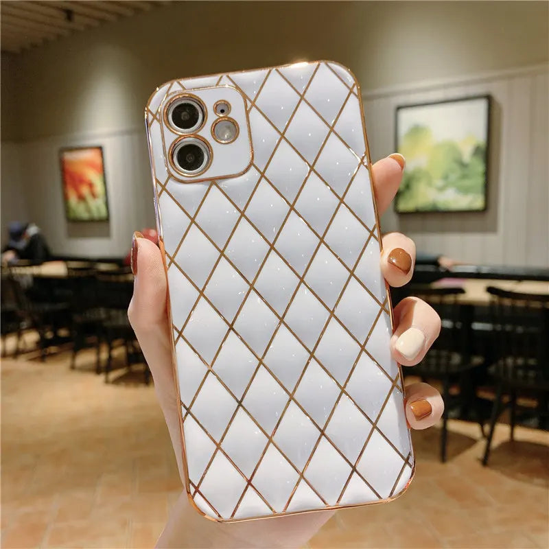 Luxury Rhinestone Electroplated Case For iPhone - Premium Mobile Phone Cases from Dressmycell.com - Just $16! Shop now at Dressmycell.com