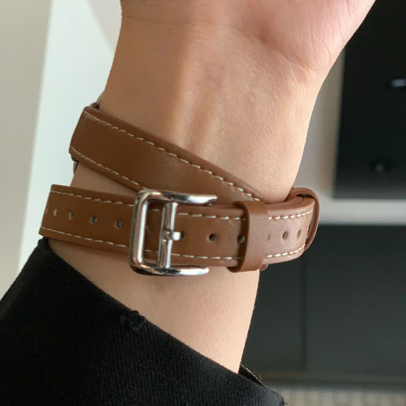 Leather Strap Band Replacement for Apple Watch - Premium Apple Watch Accessories from Dressmycell.com - Just $16! Shop now at Dressmycell.com