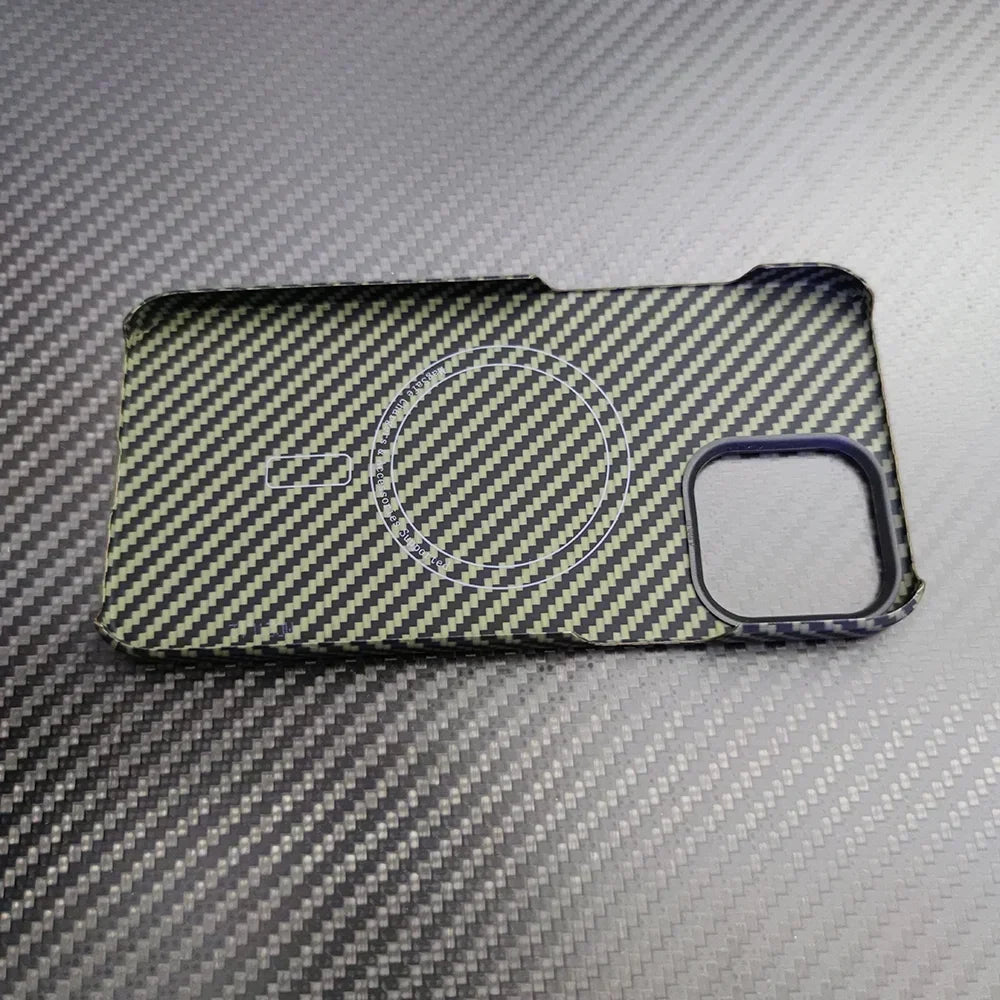 Pure Carbon Fiber MagSafe Ultra-thin Case for iPhone - Premium Mobile Phone Cases from Dressmycell.com - Just $0! Shop now at Dressmycell.com