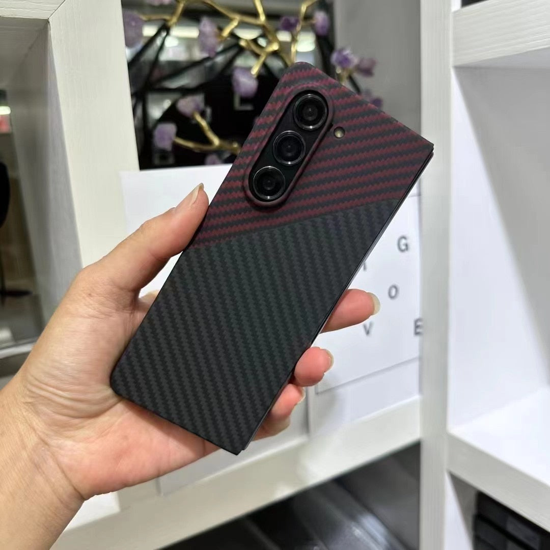 YTF Carbon Fiber Case For Samsung Galaxy Z Fold 5 - Premium Mobile Phone Cases from YTF-Carbon - Just $43! Shop now at Dressmycell.com