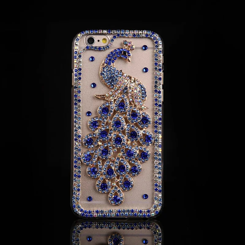 Peacock Rhinestone Case for Samsung - Premium Mobile Phone Cases from Dressmycell.com - Just $20! Shop now at Dressmycell.com