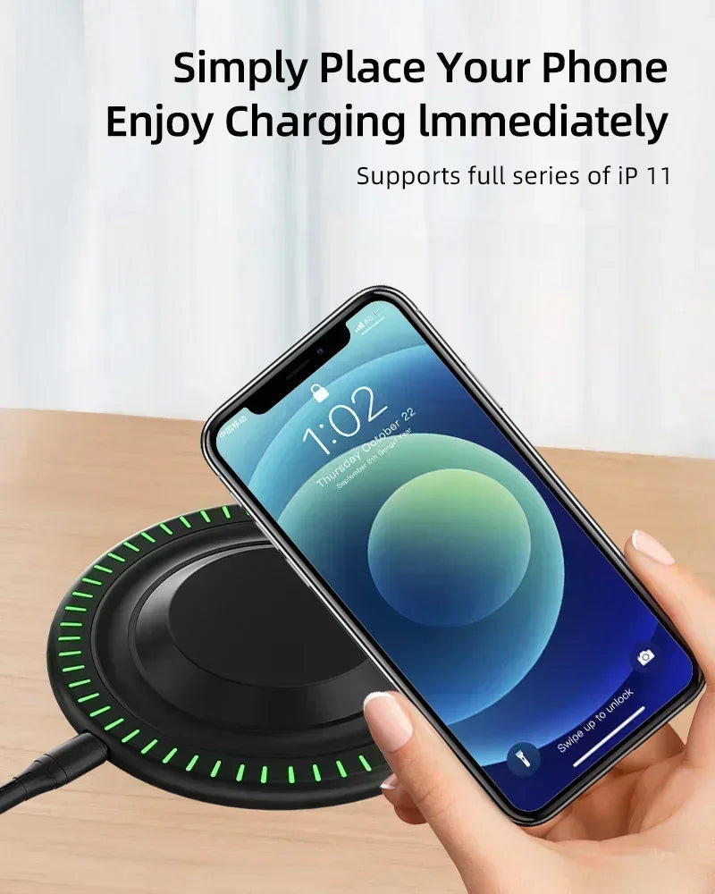 30W Fast Wireless Charging Pad - Premium Chargers & Powerbanks from Dressmycell.com - Just $15! Shop now at Dressmycell.com