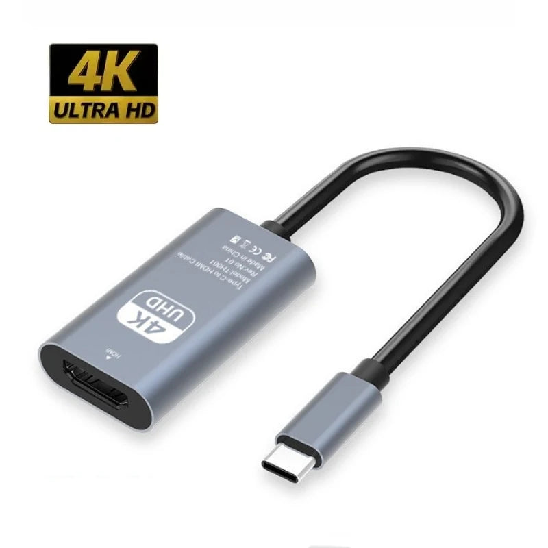 TYPE C to HDMI 4K Adapter (USB-C 3.1 Male to HDTV Female Converter) - Premium Electronics from Dressmycell.com - Just $12.99! Shop now at Dressmycell.com