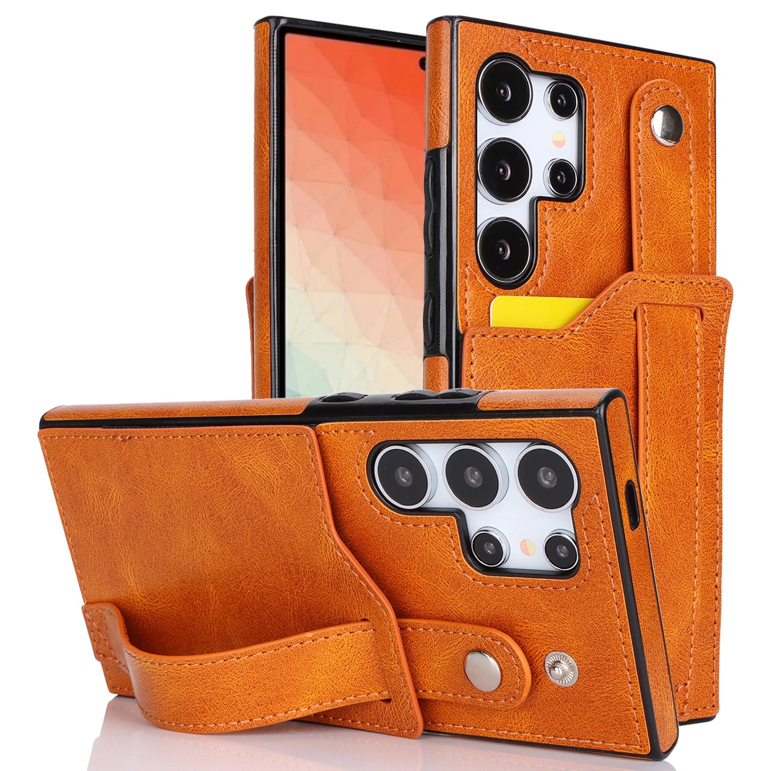 Leather Card Holder Case with Stand For Samsung Galaxy A Series - Premium Mobile Phone Cases from Dressmycell.com - Just $17! Shop now at Dressmycell.com