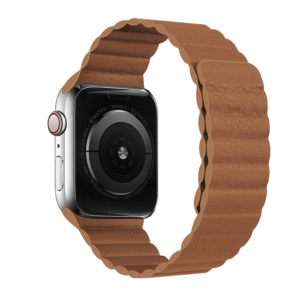 Leather Magnetic loop for Apple Watch - Premium Apple Watch Accessories from Dressmycell.com - Just $20.00! Shop now at Dressmycell.com