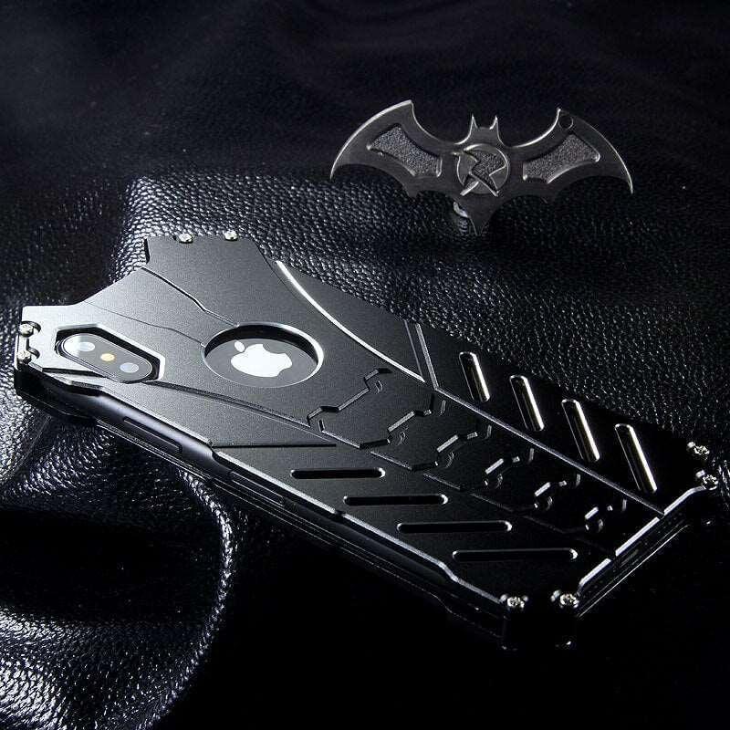 R-Just Batman Shockproof Aluminum Shell Metal Case with Custom Stent for iPhone  7 Plus Samsung S7 Edge – Armor King Case