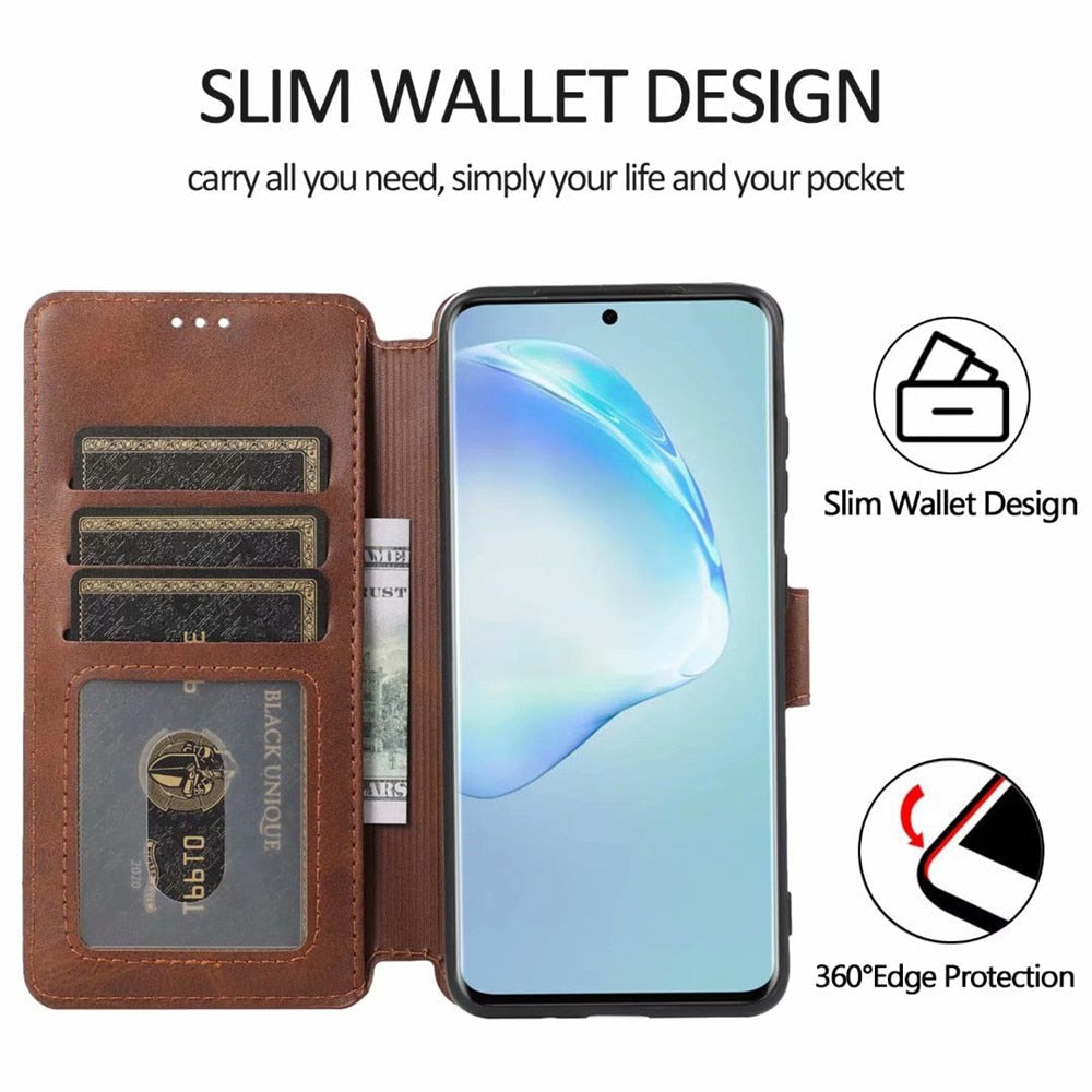 Wallet Leather Flip Case For Samsung - Premium Mobile Phone Cases from Dressmycell.com - Just $16.00! Shop now at Dressmycell.com