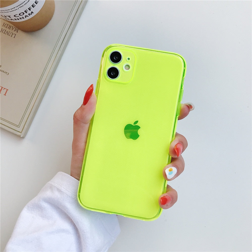 Fluorescence Clear Case for iPhone - Premium Mobile Phone Cases from Dressmycell.com - Just $16.00! Shop now at Dressmycell.com