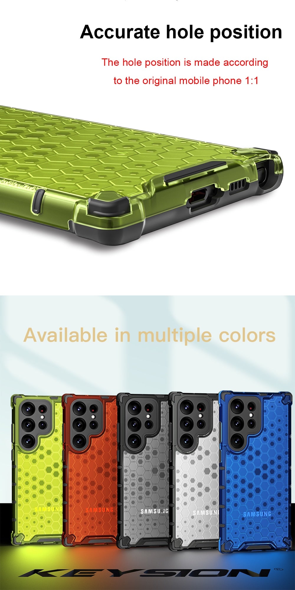 Keysion Honeycomb  Shockproof Case for Samsung - Premium Mobile Phone Cases from Keysion - Just $19.00! Shop now at Dressmycell.com