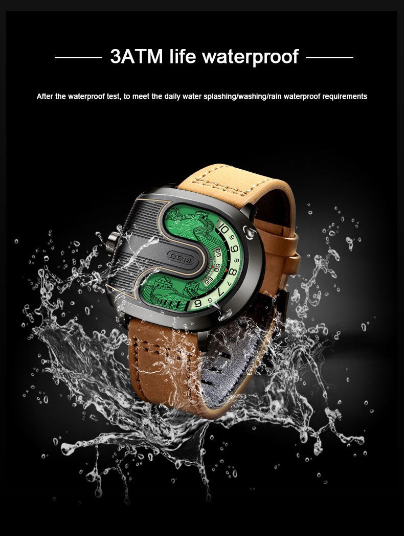 DOM Waterproof U-Shaped Rotating Pointer Watch for Men - Premium Watches from Dressmycell.com - Just $65.00! Shop now at Dressmycell.com