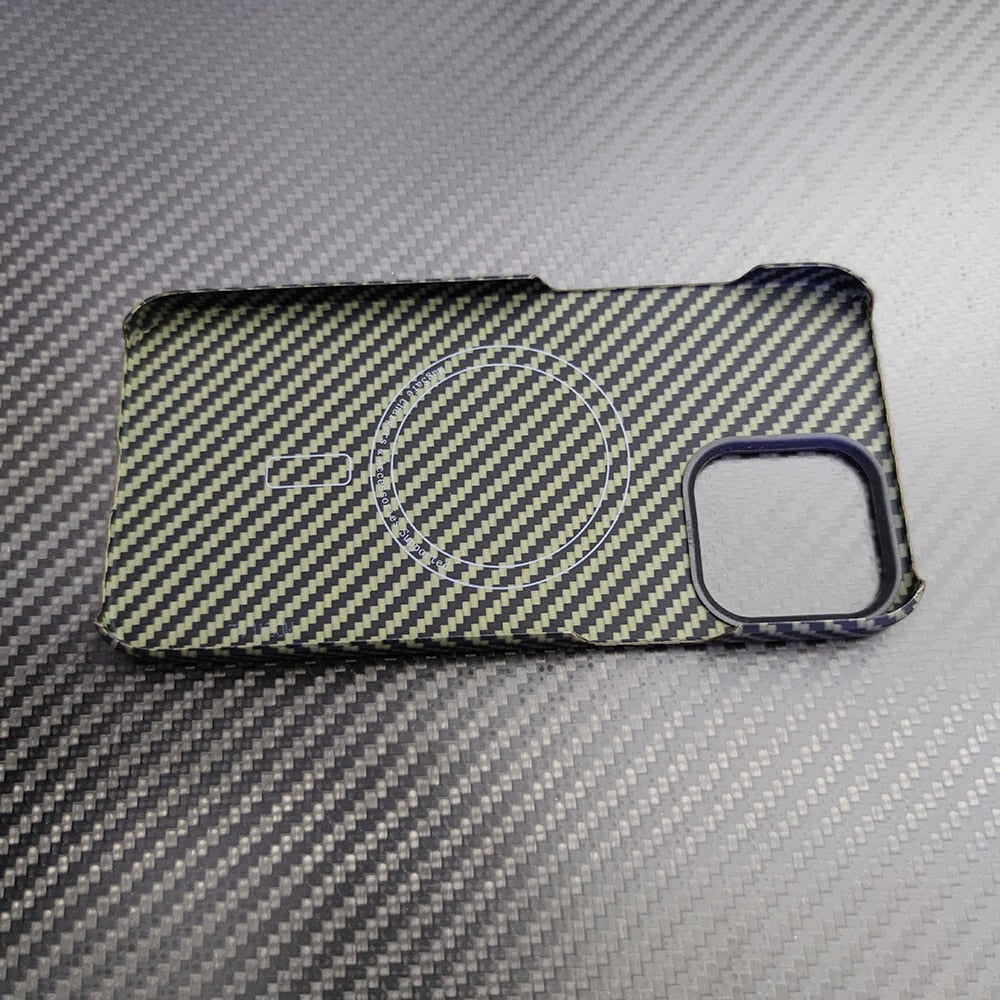 Pure Carbon Fiber MagSafe Ultra-thin Case for iPhone - Premium Mobile Phone Cases from Dressmycell.com - Just $52.00! Shop now at Dressmycell.com