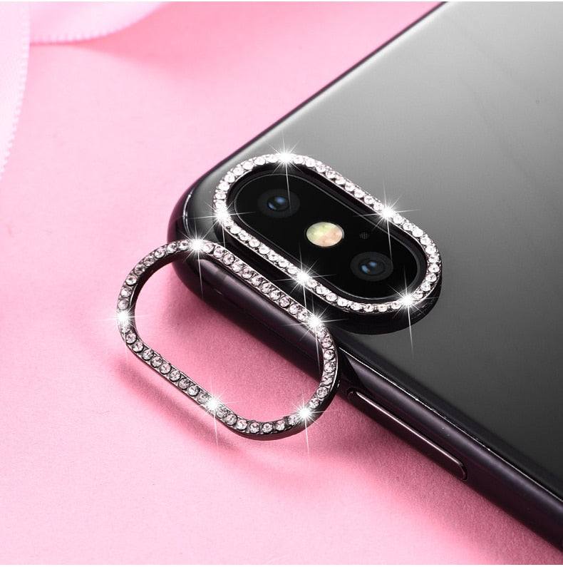 Diamond Camera Lens Protector For iPhone - Premium Screen Protectors from Dressmycell.com - Just $16.00! Shop now at Dressmycell.com