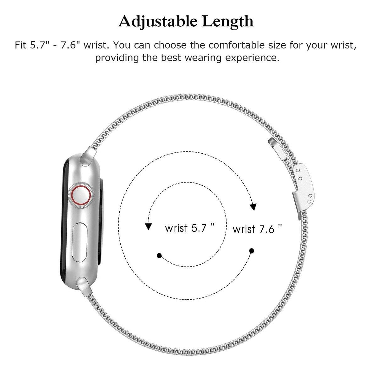 Stainless Steel Mesh Strap For Apple Watch - Premium Apple Watch Accessories from Dressmycell.com - Just $25.00! Shop now at Dressmycell.com