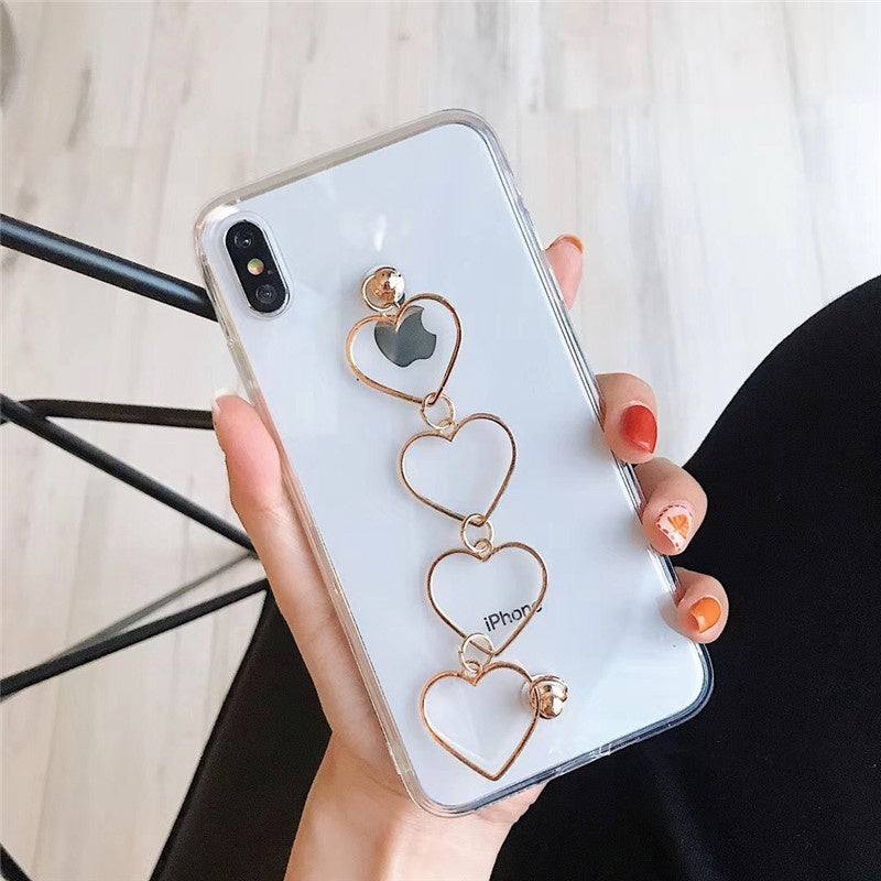 Heart Chain Clear Case For iPhone - Premium Mobile Phone Cases from Dressmycell.com - Just $16.00! Shop now at Dressmycell.com