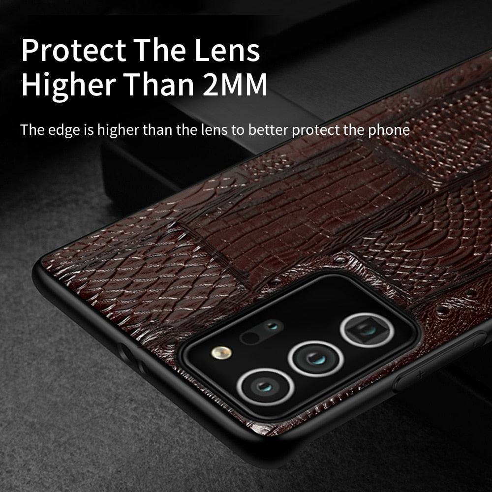 LANGSIDI Genuine Leather Retro Splice Case For Samsung - Premium Mobile Phone Cases from Langsidi - Just $40.00! Shop now at Dressmycell.com
