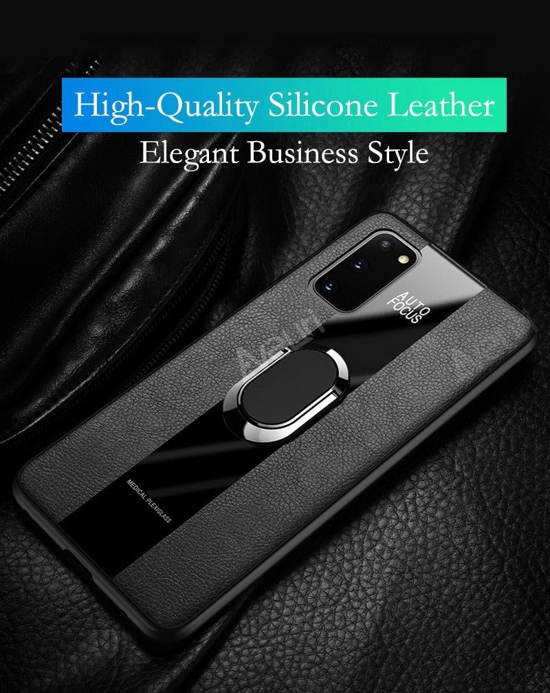 Magnetic Car Holder Leather Case For Huawei - Premium Mobile Phone Cases from Dressmycell.com - Just $18.00! Shop now at Dressmycell.com