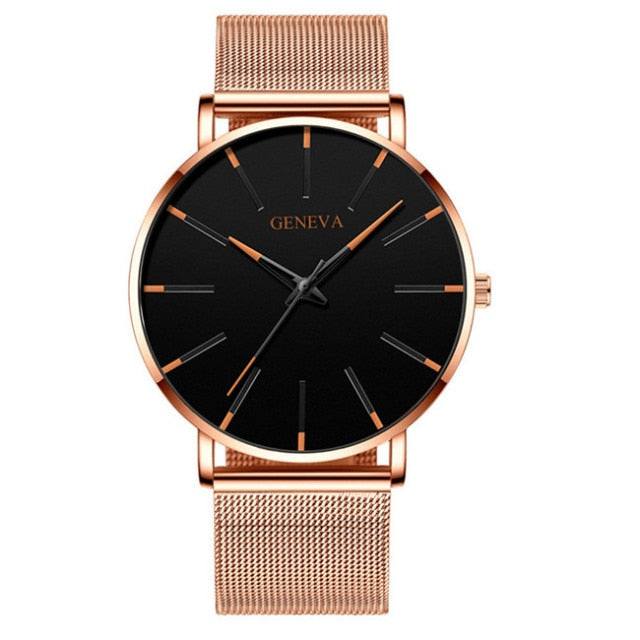 Geneva Minimalist Ultra Thin Watch for Men - Premium Watches from Dressmycell.com - Just $16.00! Shop now at Dressmycell.com