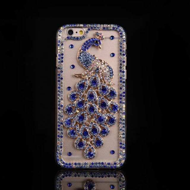 Peacock Rhinestone Case for Samsung - Premium Mobile Phone Cases from Dressmycell.com - Just $20.00! Shop now at Dressmycell.com