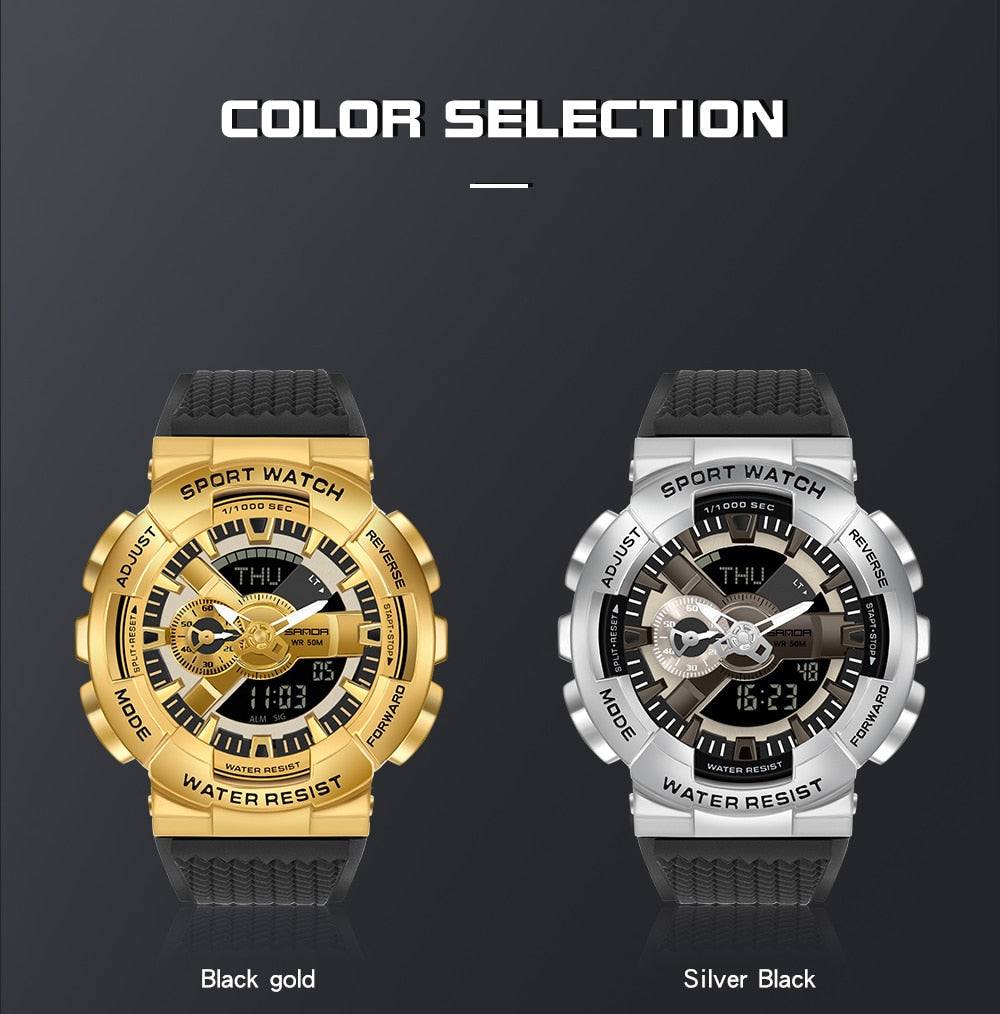 Fusion Dual Display Wristwatch for Men - Premium Watches from Dressmycell.com - Just $55.00! Shop now at Dressmycell.com