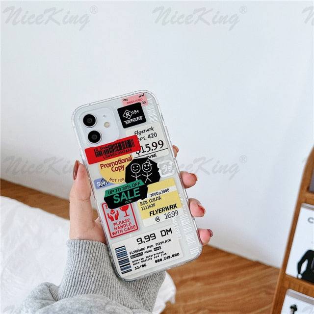 Retro Bar Code Label Phone Case For iPhone - Premium Mobile Phone Cases from Dressmycell.com - Just $15.00! Shop now at Dressmycell.com