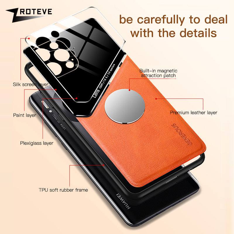 PU Leather Case with Built-in Magnet For iPhone - Premium Mobile Phone Cases from Dressmycell.com - Just $19.00! Shop now at Dressmycell.com