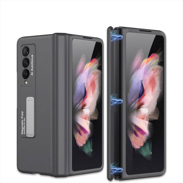 Magnetic Hinge with Stand Case For Samsung Galaxy Z Fold 3 - Premium Mobile Phone Cases from Dressmycell.com - Just $38.00! Shop now at Dressmycell.com
