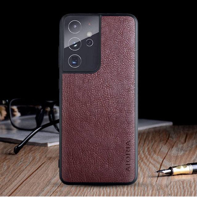 Leather Skin Case for Samsung - Premium Mobile Phone Cases from Dressmycell.com - Just $18.00! Shop now at Dressmycell.com