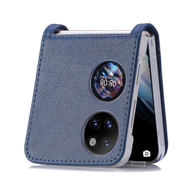Leather Card Holder Protective Cases for P50 Pocket - Premium Mobile Phone Cases from Dressmycell.com - Just $20.00! Shop now at Dressmycell.com