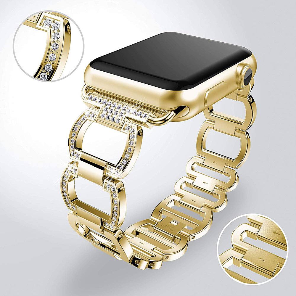Metal Diamond Bracelet for Apple Watch - Premium Apple Watch Accessories from Dressmycell.com - Just $28.00! Shop now at Dressmycell.com