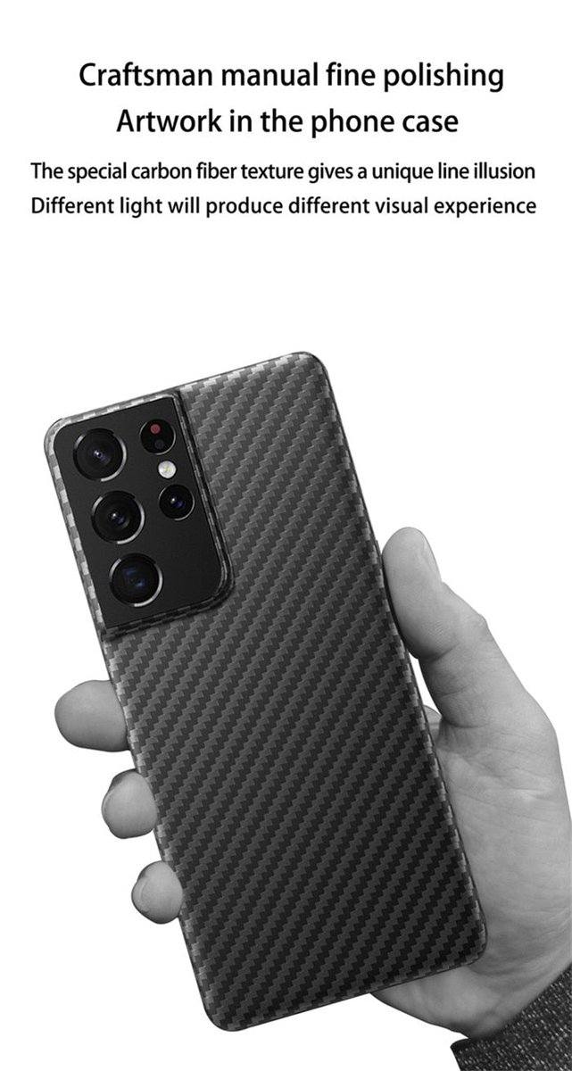 Real Carbon Fiber Phone Case For Samsung Ga;axy S21 Series - Premium Mobile Phone Cases from Dressmycell.com - Just $42.00! Shop now at Dressmycell.com