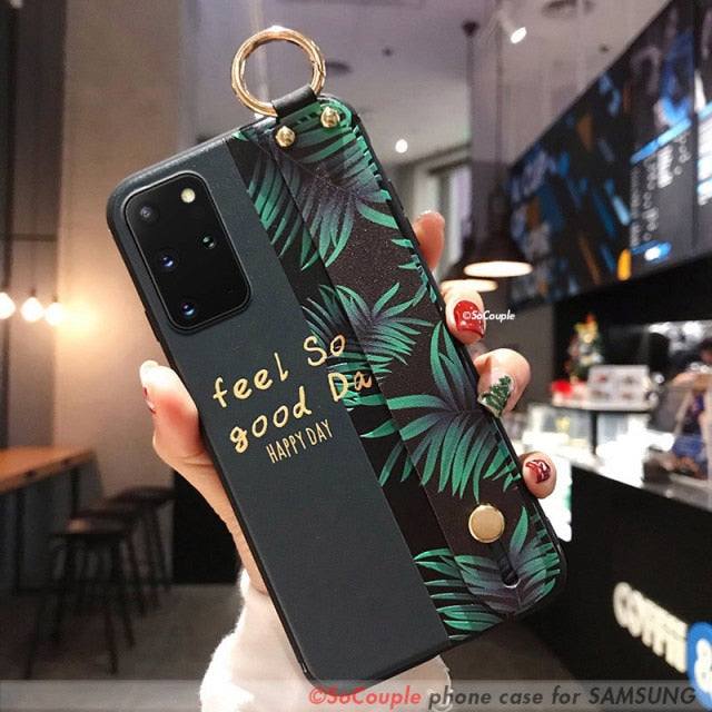Cool Wrist Strap Phone Holder Case for Samsung Galaxy A Series - Premium Mobile Phone Cases from Dressmycell.com - Just $15.00! Shop now at Dressmycell.com