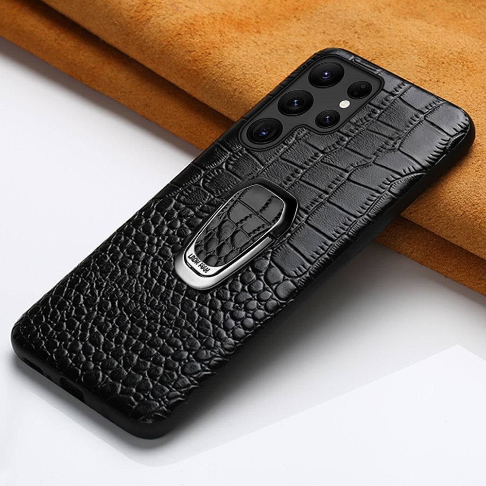LANGSIDI Leather Case with Bracket for Samsung - Premium Mobile Phone Cases from Langsidi - Just $28.00! Shop now at Dressmycell.com
